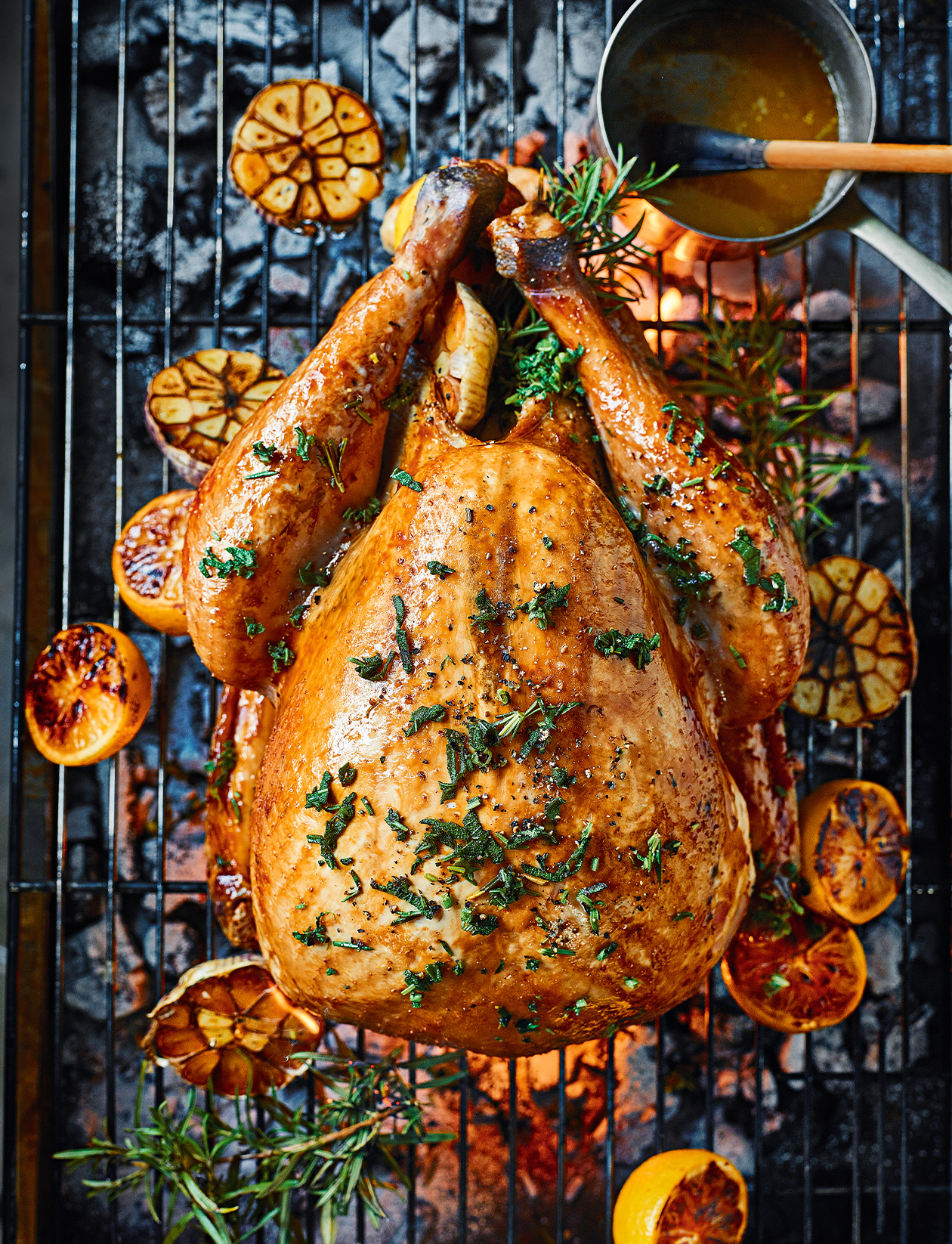 Christmas turkey on the barbecue recipe
